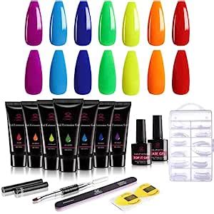 Makartt Poly Nagel Gel Regenbogen Set Ml Farben Rot Blau Gr N Gelb