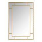 Stylewell Medium Rectangle Gold Classic Accent Mirror In H X In