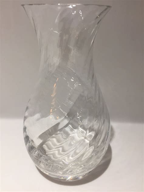 Dartington Crystal Glass Small Ripple Vase Etsy