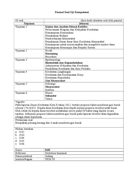 Contoh Soal Biostatistik Ukom Pdf