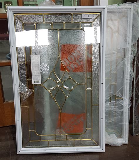 PAIR OF NEW FRAMED LEADED GLASS WINDOWS