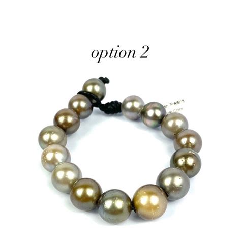 Adjustable Leather Tahitian Pearl Bracelet Tahiti Pearls Tahitian