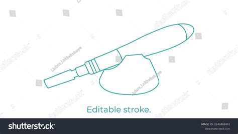 Derma Roller Dermapen Mesopen Line Icon Stock Vector Royalty Free