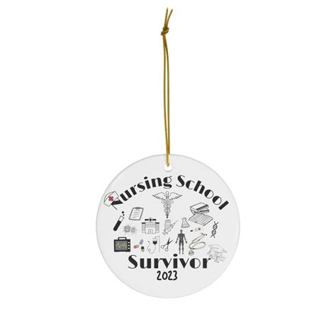 New Nurse Christmas Ornament Nursing School Survivor T Etsy