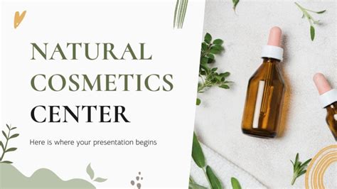 Natural Cosmetics Center Presentation Google Slides Ppt