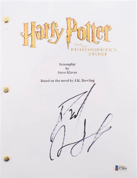 Daniel Radcliffe Signed Harry Potter And The Philosopher S Stone Full