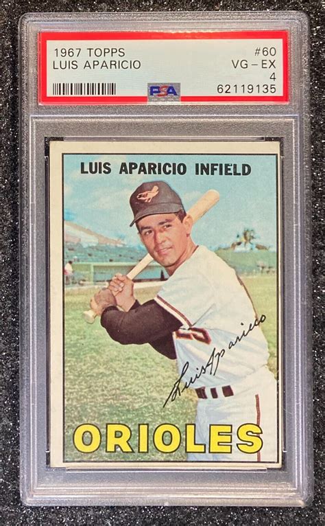 Topps Luis Aparicio Baseball Card Baltimore Orioles Hof Psa