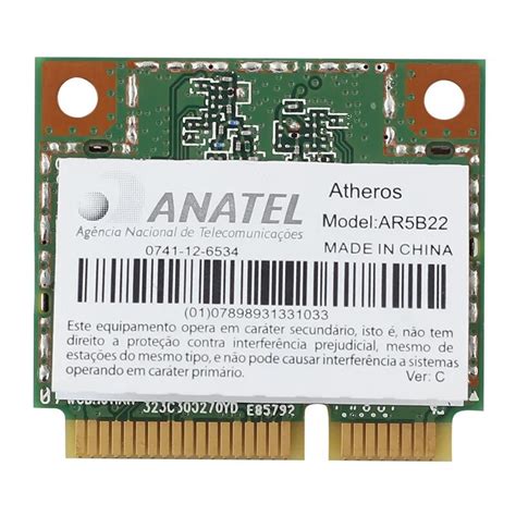 Atheros AR5B22 300Mbps Dual Band Half Mini PCI E Wireless Card With