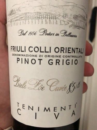 Tenimenti Civa Biele Zôe Cuvée 85 15 Pinot Grigio Vivino Us