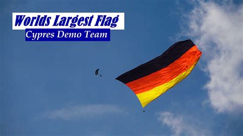 Worlds Largest Flag While Skydiving Cypres Demo Team Paderborn