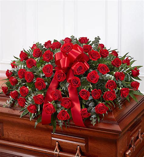 Purest Love With Roses Casket Cover - Creative Floral Designs