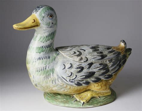 Bonwit Teller Italian Porcelain Duck Hand Painted Italian Ceramic