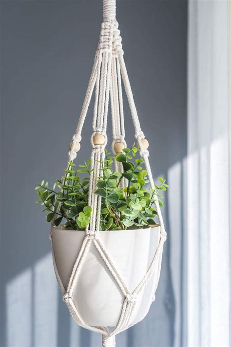 Mkono Macrame Plant Hanger 3 Tier Indoor Outdoor Hanging Planter Basket