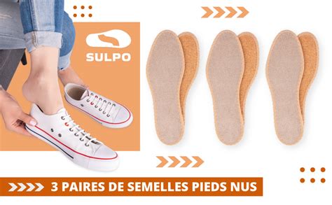 Sulpo Lot De Paires De Semelles De Chaussures En Tissu Ponge