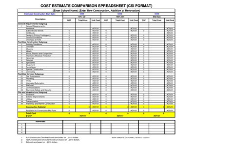 Cost Breakdown Template — db-excel.com