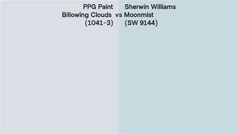 Ppg Paint Billowing Clouds 1041 3 Vs Sherwin Williams Moonmist Sw