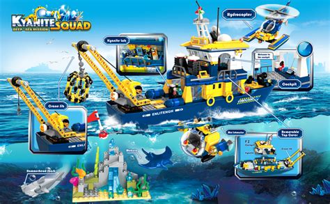 Amazon City Ocean Exploration Ship Building Kit Includes Ship