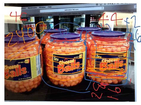 Estimation How Many Cheese Balls Math Showme