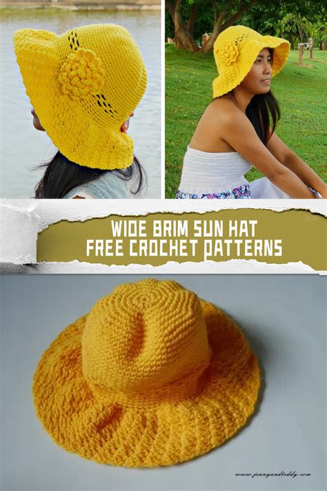 Wide Brim Sun Hat Free Crochet Patterns