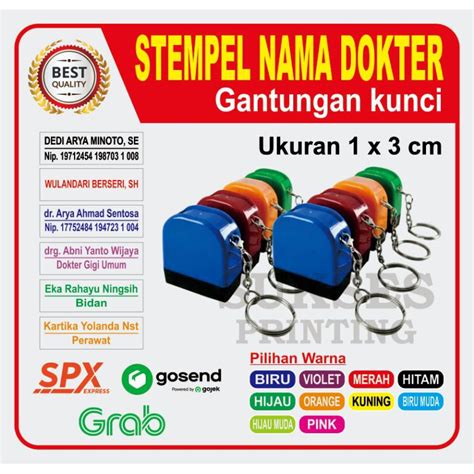 Jual STEMPEL GANTUNGAN KUNCI STEMPEL DOKTER STEMPEL BIDAN STEMPEL