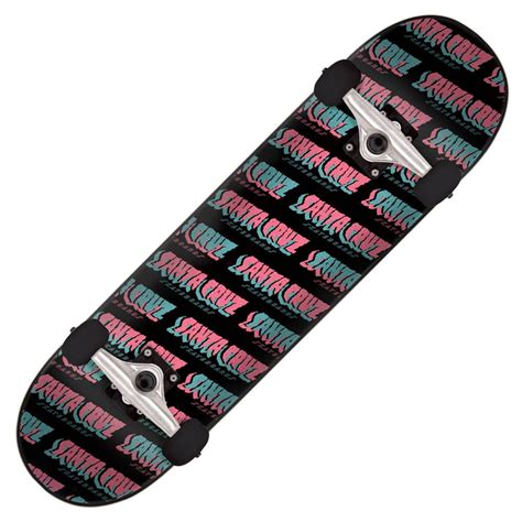 Santa Cruz Skateboards Flow Strip Black Complete Skateboard 80