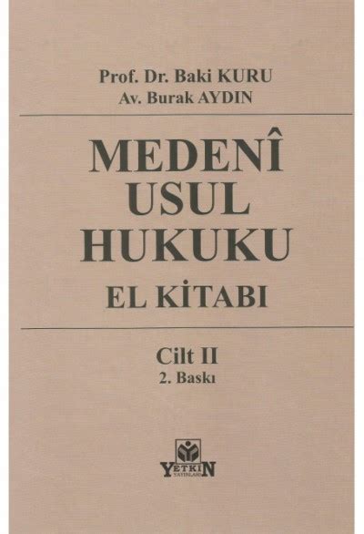 Medeni Usul Hukuku El Kitabı 2 Cilt BAKİ KURU