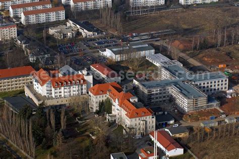 Aerial image Glauchau Blick auf das Gelände des Kreiskrankenhaus