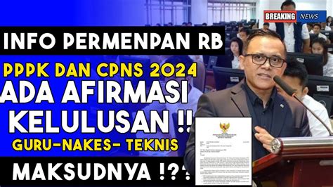 Info Permenpan Rb Baru Untuk Casn Plus Afirmasi Pppk Untuk