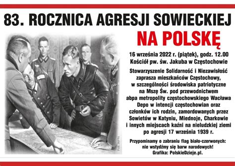 83 ROCZNICA AGRESJI SOWIECKIEJ NA POLSKĘ Gazeta Częstochowska