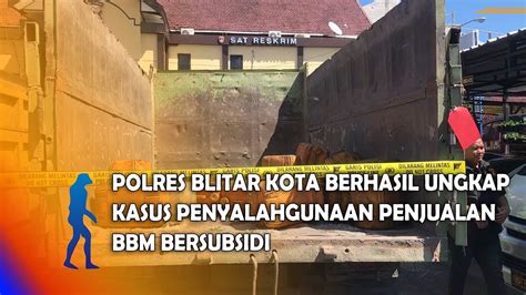 BLITAR Polres Blitar Kota Berhasil Ungkap Kasus Penyalahgunaan