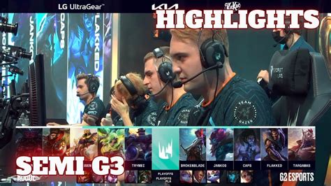 G2 Vs RGE Game 3 Highlights Semi Finals Playoffs S12 LEC Summer