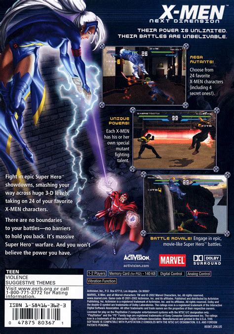 X Men Next Dimension Images Launchbox Games Database