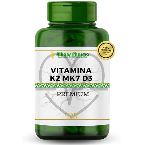 Compre Vitamina K2 Mk7 100mcg Vit D3 10 000 Ui 120 Cápsula Aqui Na Alkans Pharma A Melhor