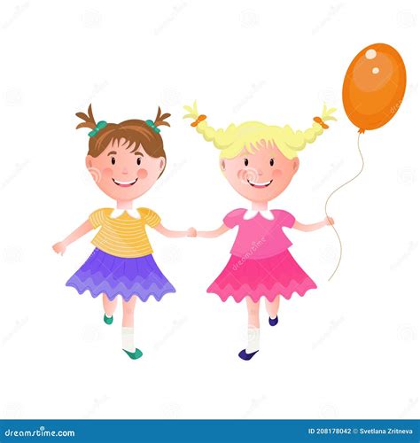 Sisters Holding Hands Stock Illustrations – 126 Sisters Holding Hands ...