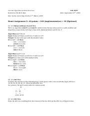 HW3 TromD Docx CSci 242 Algorithms And Data Structures Instructor