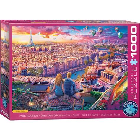 Puzzle 1000 pièces Les toits de Paris Eurographics Rue des Puzzles