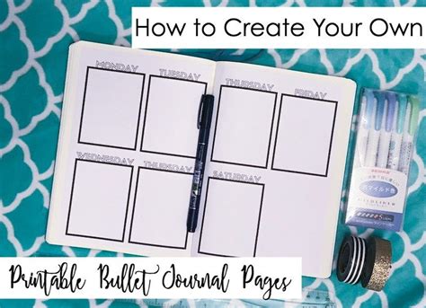 How to Make Your Own Printable Bullet Journal Pages--No Excel Required ⋆ The Petite Planner