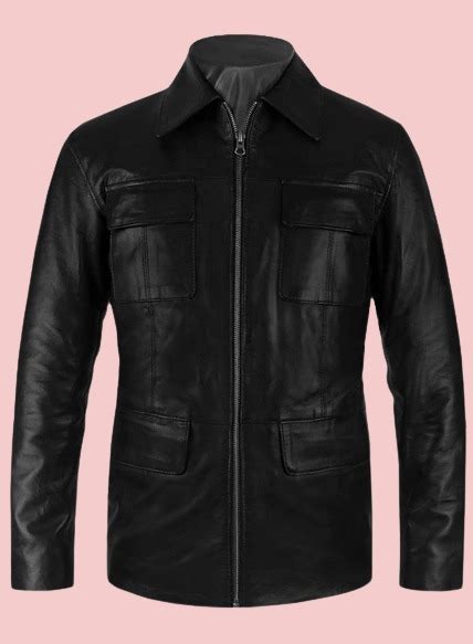 Damon Salvatore Black Leather Jacket AirBorne Jacket