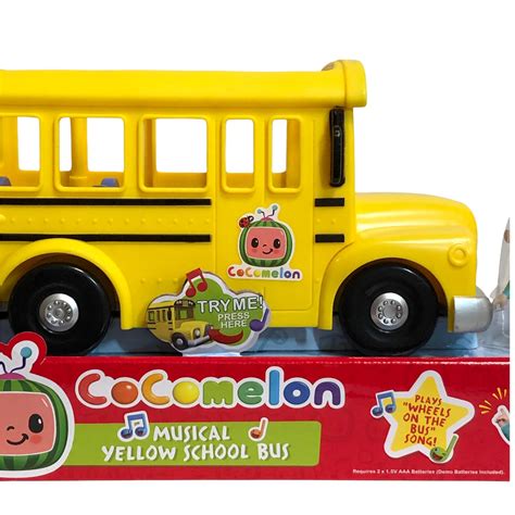 cocomelon musical yellow school bus jj  figure sound wheels