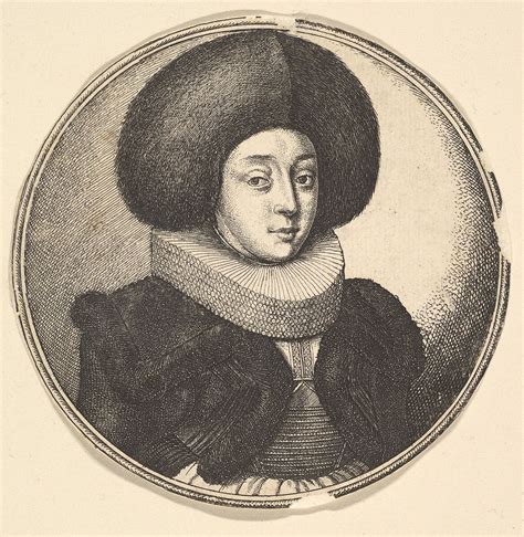 Wenceslaus Hollar Woman With Large Circular Fur Hat And Lace Ruff