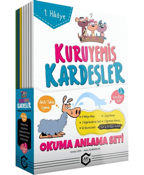 Kuruyemiş Kardeşler ile Okuma Anlama Seti 1 Sınıf Test ve Dil Bilgisi