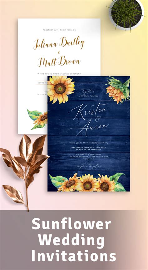 Sunflower Wedding Invitations Download Or Order Prints