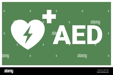 Aed Sign Emergency First Aid Defibrillator Sign Sticker Stock Vector Image And Art Alamy