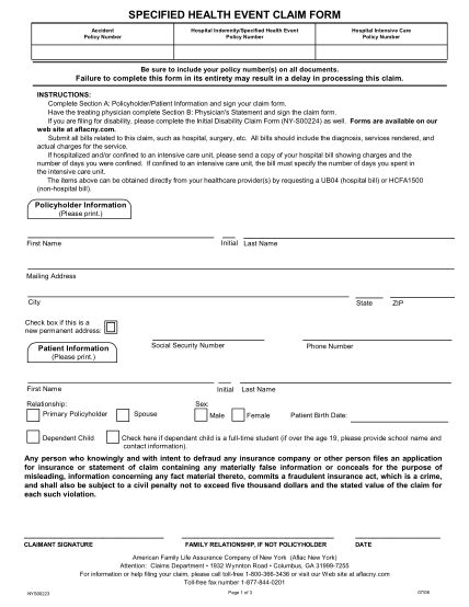 16 Ub 04 Forms Aflac Free To Edit Download And Print Cocodoc