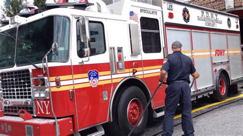 Fdny Hazmat Co 1 Second Piece Getting Its First Bath In Maspeth Area