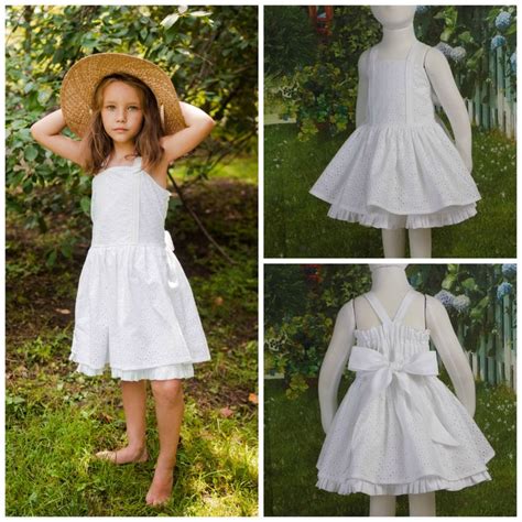 White Dress Beach Dress Eyelet Dress Baptism Christening First