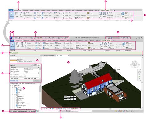 Parts Of The User Interface Revit 2023 Autodesk Knowledge Network