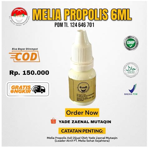 Jual Melia Propolis 6ml Propolis Melia Melia Propolis Asli 100