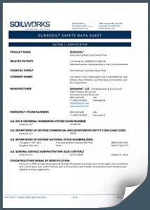 Durasoil Safety Data Sheet Soilworks Soil Stabilization Dust Control