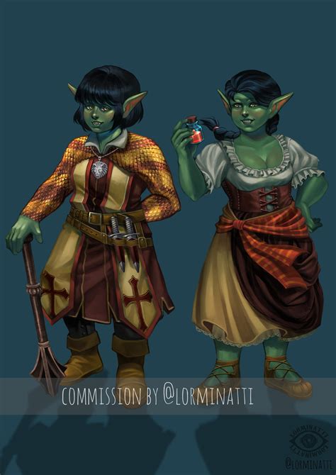 Oc A Pair Of Goblin Sisters For A Clients Dnd Character Scrolller